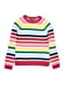 Lands' End Stripes Pink Red Pullover Sweater Size 10 - 12 - photo 1