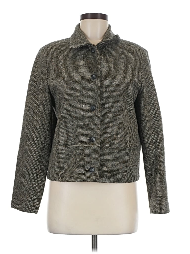 Pre-owned Gap Wool Cardigan Sweater In Gray