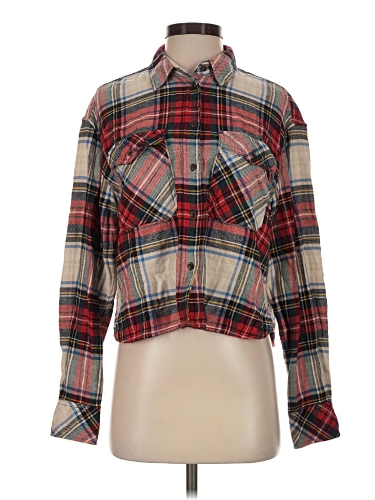 Pre-owned Gap Long Sleeve Button Down Shirt In Red