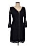 Cache Floral Solid Blue Black Cocktail Dress Size 6 - photo 1