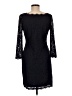 Cache Floral Solid Blue Black Cocktail Dress Size 6 - photo 2