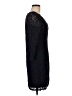 Cache Floral Solid Blue Black Cocktail Dress Size 6 - photo 4