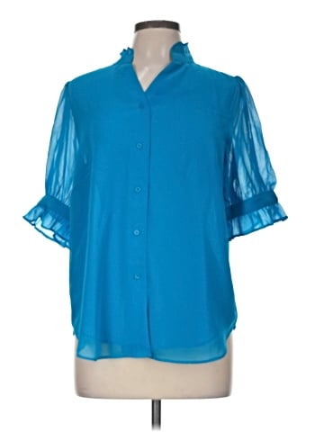Ann Taylor Short Sleeve Blouse (view 1)