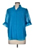 Ann Taylor 100% Polyester Blue Short Sleeve Blouse Size M - photo 1
