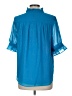 Ann Taylor 100% Polyester Blue Short Sleeve Blouse Size M - photo 2