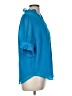 Ann Taylor 100% Polyester Blue Short Sleeve Blouse Size M - photo 4