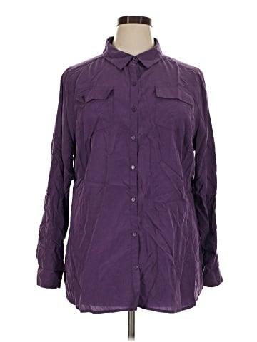 Lane Bryant Long Sleeve Button-Down Shirt (view 1)