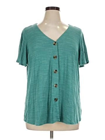a.n.a. A New Approach Short Sleeve Blouse (view 1)