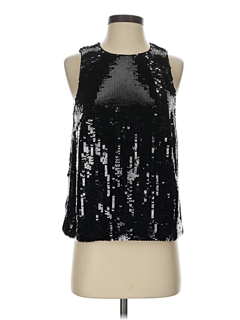 Pre-owned J.crew Collection Sleeveless Blouse In Black