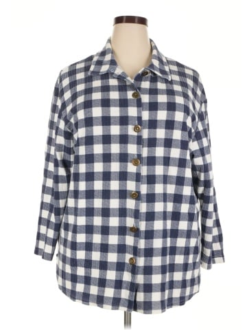 Teddi 3/4 Sleeve Button-Down Shirt (view 1)