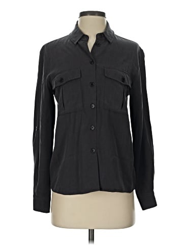 Topshop Long Sleeve Button-Down Shirt (view 1)