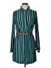 No Comment Stripes Green Casual Dress Size L - photo 1