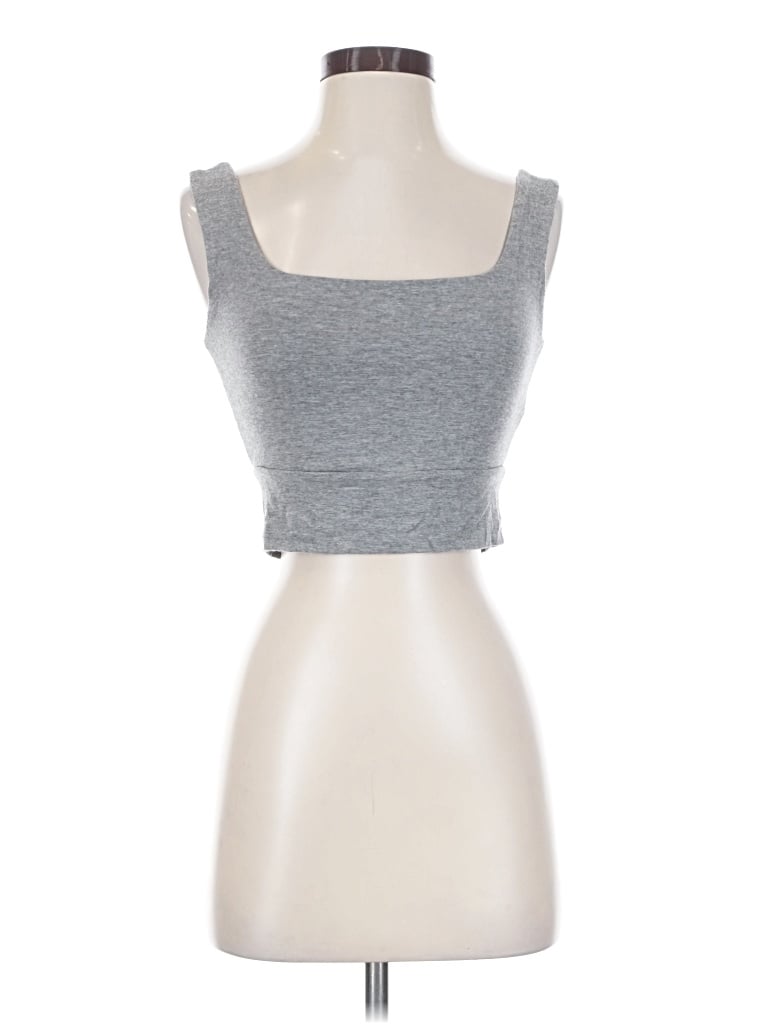 Pre-owned Final Touch Sleeveless Top Gray Sweetheart Neckline Tops