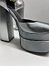 Versace 100% Leather Metallic Silver Heels Size EU (IT) 37 1/2 / US 7 1/2 - photo 7