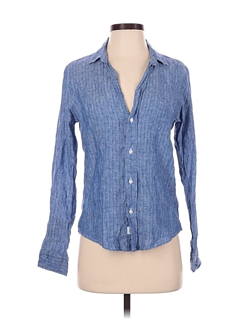 Pre-owned Frank & Eileen Long Sleeve Button Down Shirt In Blue