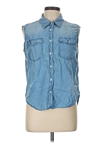 Faded Glory Sleeveless Button-Down Shirt (view 1)