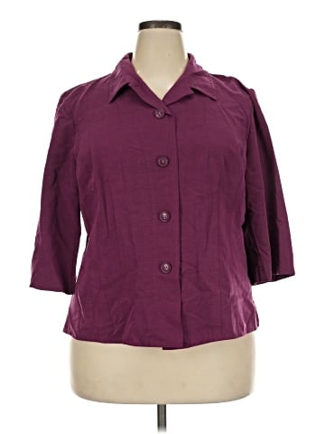 Emma James 3/4 Sleeve Button-Down Shirt (view 1)