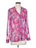 Kut from the Kloth 100% Polyester Floral Pink Long Sleeve Blouse Size S - photo 1