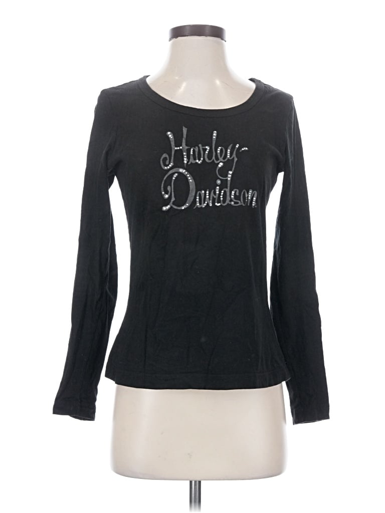 Pre-owned Harley Davidson Long Sleeve T-shirt In Black