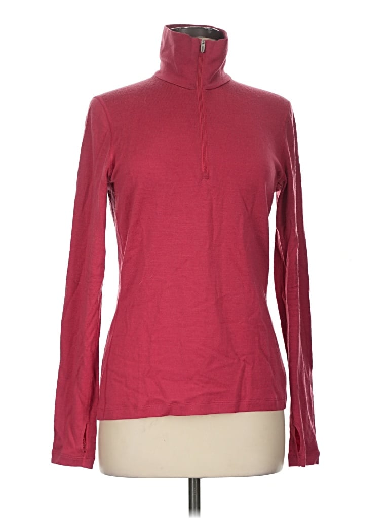 Pre-owned Icebreaker Wool Pullover Sweater In Burgundy