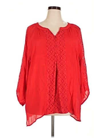 MULTIPLES 3/4 Sleeve Blouse (view 1)