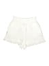 Primark 100% Cotton Solid Ivory Shorts Size 4 - photo 1