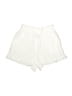 Primark 100% Cotton Solid Ivory Shorts Size 4 - photo 2