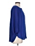 Pleione 100% Polyester Blue 3/4 Sleeve Blouse Size L - photo 4