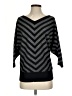 Grace Chevron-herringbone Black Pullover Sweater Size S - photo 1