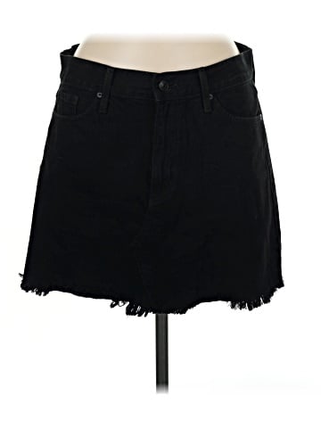 Just Black Denim Skirt (view 1)
