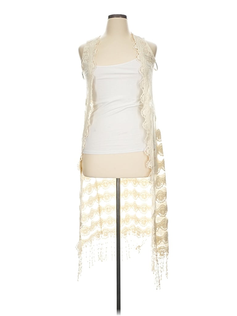 Pre-owned Assorted Brands Kimono In Ivory