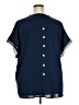 Unbranded 100% Polyester Blue Short Sleeve Blouse Size 3X - photo 2
