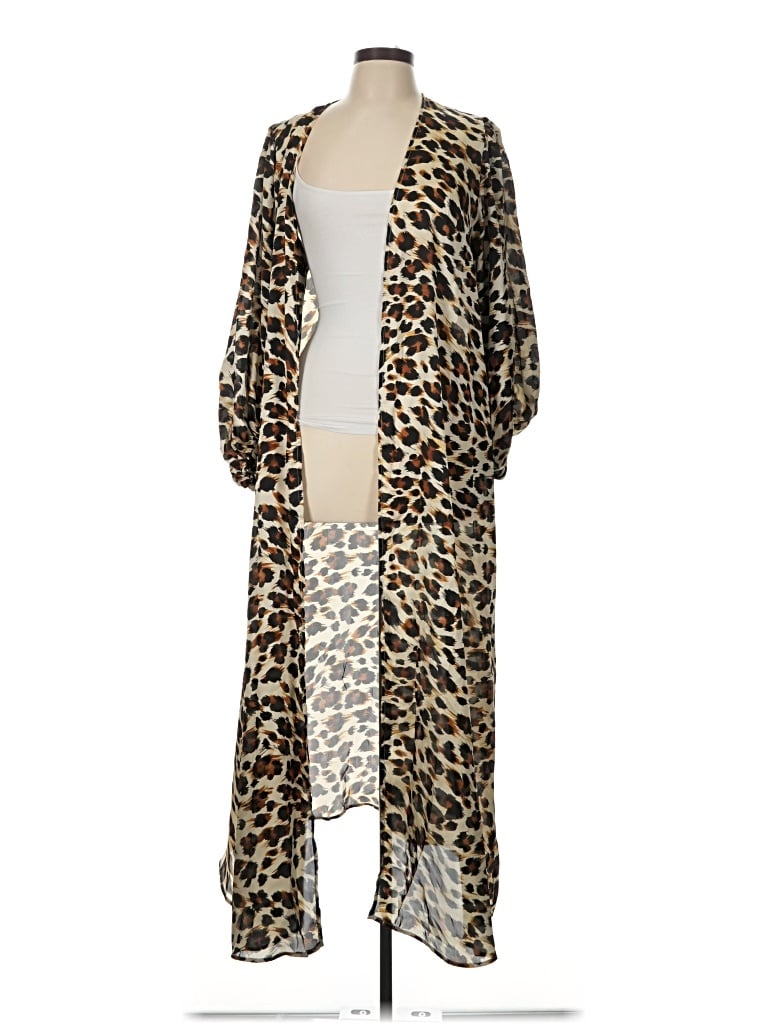 Pre-owned Adrienne Kimono In Brown