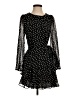 Express 100% Polyester Polka Dots Black Cocktail Dress Size S - photo 1