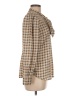 Ann Taylor 100% Polyester Houndstooth Brown Long Sleeve Blouse Size 8 - photo 4