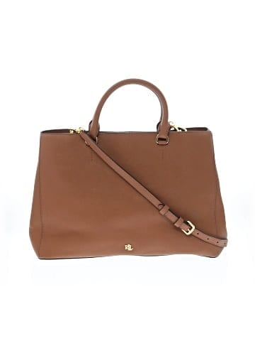 Lauren by Ralph Lauren Leather Satchel (view 1)