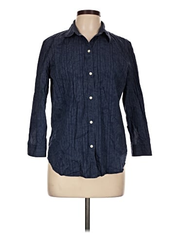 Lauren by Ralph Lauren 3/4 Sleeve Button-Down Shirt (view 1)