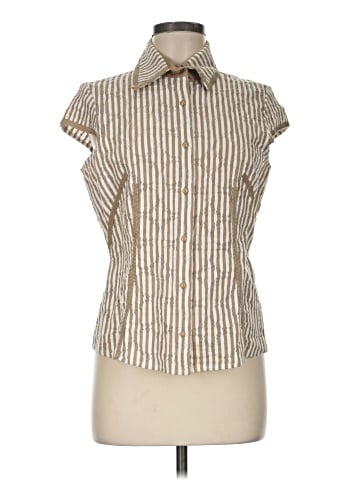 Per Se Sleeveless Button-Down Shirt (view 1)