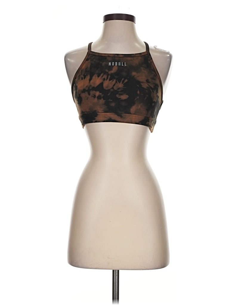 Pre-owned Nobull Tank Top Brown Halter Neckline Tops