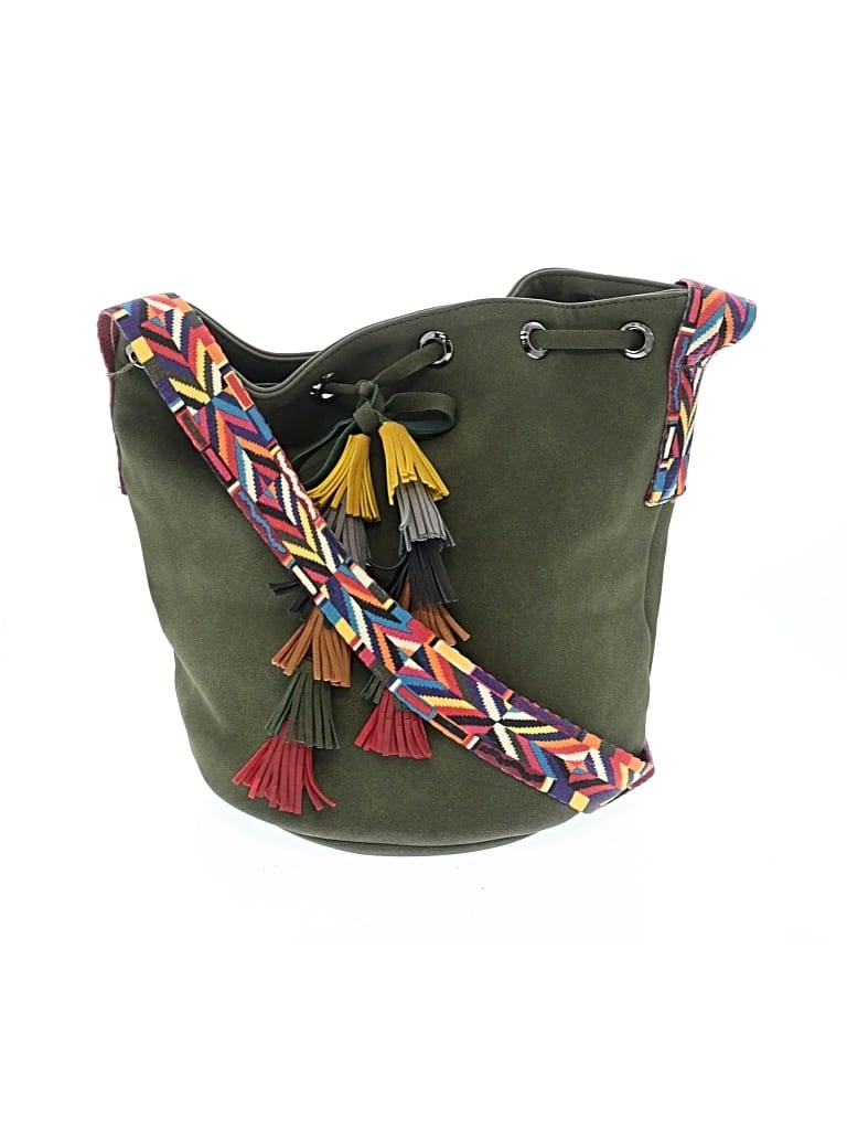 Pre-owned Unbranded Bucket Bag In Green