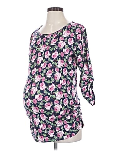 Due Time Maternity 3/4 Sleeve Blouse (view 1)