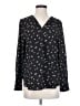 Ann Taylor Floral Black Long Sleeve Blouse Size S - photo 1