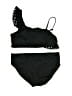 Justice Polka Dots Black Two Piece Swimsuit Size 16 - 18 - photo 1
