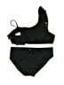 Justice Polka Dots Black Two Piece Swimsuit Size 16 - 18 - photo 2