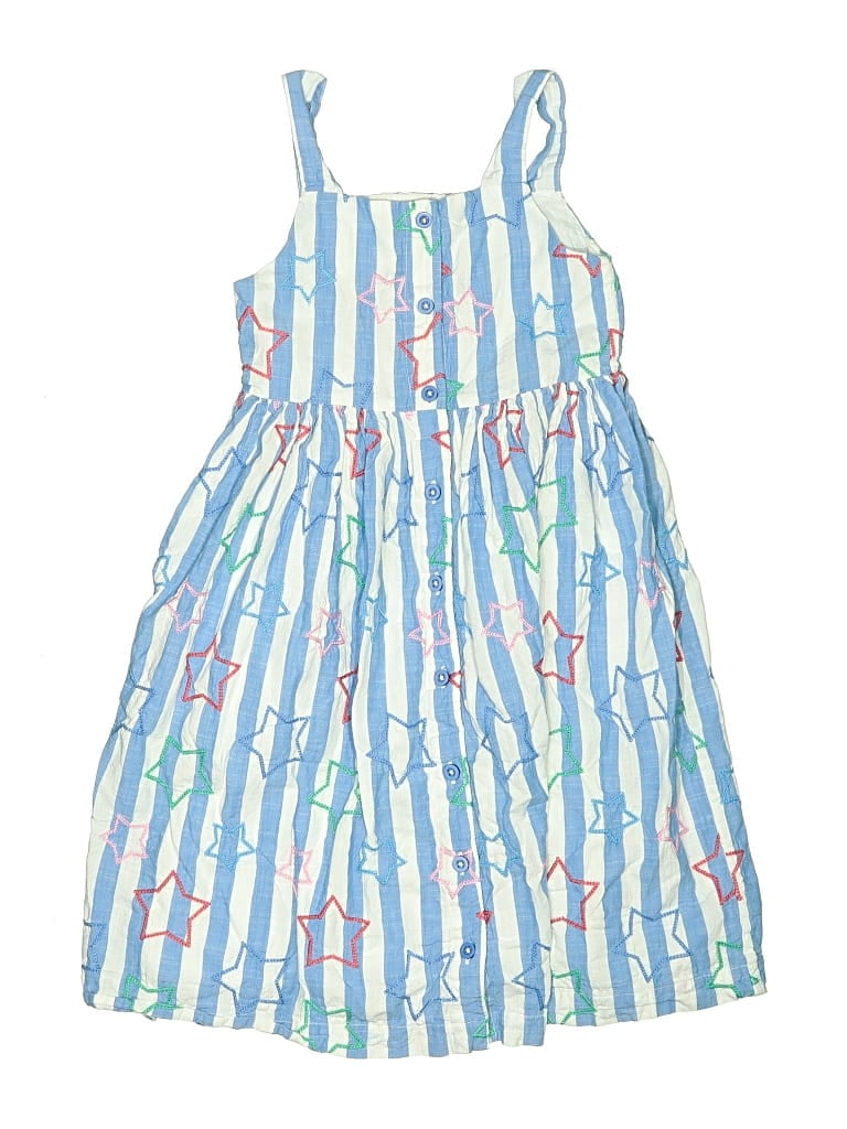Pre-owned Mini Boden Kids' Dress In Blue