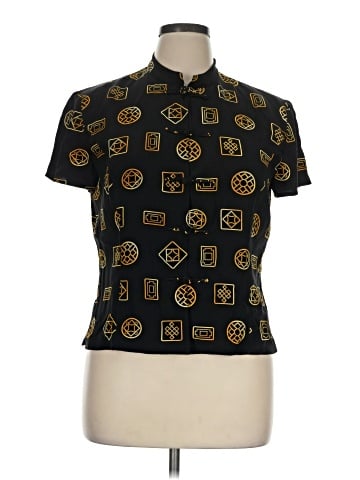 Carlisle Short Sleeve Silk Top (view 1)