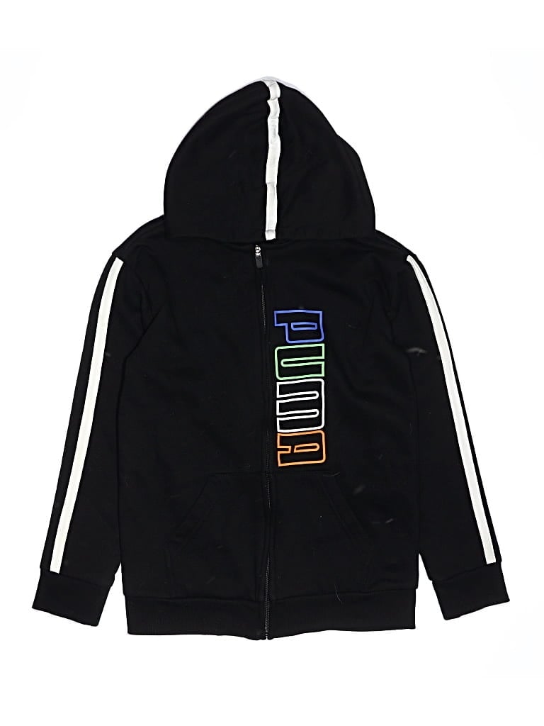 Pre-owned Puma Kids' Zip Up Hoodie In Black