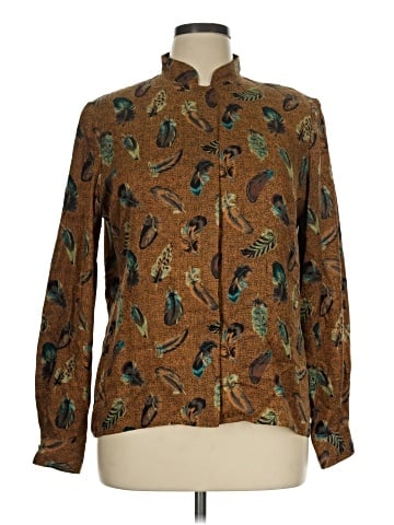 Carlisle Long Sleeve Silk Top (view 1)