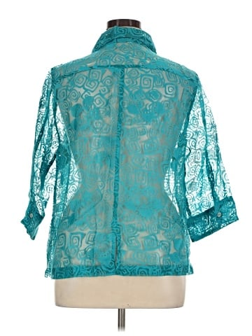 Choices 3/4 Sleeve Button-Down Shirt (view 2)