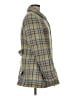 Coach 100% Polyester Plaid Green Coat Size M - photo 4